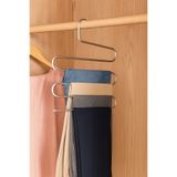 Wirewel 5 Katlı Bölmeli Şal, Eşarp, Pantolon Askısı, Metal Elbise Fular Gardrop Düzenleyici Organizer