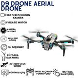 Wirkmarkt D9 Su Geçirmez- (KALİBRASYON GEREKTİRMEZ) Amatör Drone – 4K Destekli Ayarlanabilir Elektrikli Kameralı, Fırçasız Motorlu,Ekranlı Uzaktan Kumandalı, Çantalı - Gri - Siyah