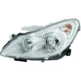 Wisco Opel Corsa D 0710 Arası Uyumlu Far Sol Krom Motorlu 2243309 00 - Siyah