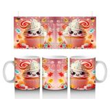 Wisdom Rain Çocuklara Sütü Sevdiren Neşeli Cupcake Karnavalı Kupa Bardak