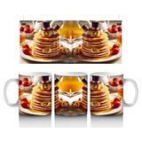 Wisdom Rain Çocuklara Sütü Sevdiren Şapkalı Gülümseyen Pancake Desenli Kupa Bardak