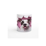 Wisdom Rain Duvarı Delip Bakan Boxer Köpek Temalı Baskılı Kupa Bardak