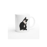 Wisdom Rain I Love Cat Yazılı Siyah-Beyaz Kedi Temalı Baskılı Kupa Bardak
