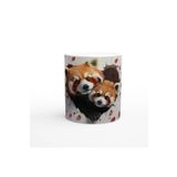 Wisdom Rain Kalp Kırığı Arasından Bakan Kırmızı Panda Çifti Temalı Baskılı Kupa Bardak