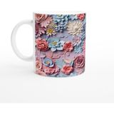 Wisdom Rain Pastel Düş Bahçesi Çiçek Desenli Kupa Bardak - Renkli