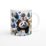 Wisdom Rain Tavşan Kulaklı Çiçek Taçlı Panda Temalı Baskılı Kupa Bardak