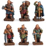 WISE 6’lı Viking Savaşçıları Dekoratif Obje Seti – Poliresin Koleksiyon Figürleri
