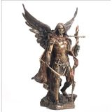 Wise Aziz Gabriel Bronz Melek Heykel Biblo Dekor