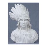 Wise Biblolar Porselen – Porselen Kızılderili Şef Bust (18,5x10,5x24,5 Cm)