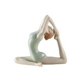 Wise Biblolar - Porselen Yoga Yapan Kadın 14x8x12 cm Dekoratif Obje