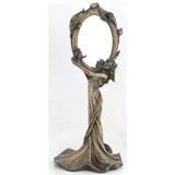 Wise Biblolar - Wise Ayna & Sehpa Art Kızlı Ayna Dekoratif Obje 30X13x12 Cm