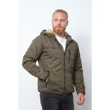 Wise Erkek Içi Kürklü Su ve Rüzgar Geçirmez Kapüşonlu Kışlık Mont & Kaban - Haki - 2XL