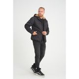 Wise Erkek Içi Kürklü Su ve Rüzgar Geçirmez Kapüşonlu Kışlık Mont & Kaban - Siyah - 2XL