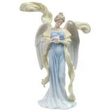 Wise Porselen Güvercinli Melek Biblo 18x9x24,5 cm Dekoratif Obje Hediyelik