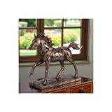 Wise Serisi – Atlar Işıklı At Biblosu | Poliresin Dekoratif Obje 30,5x9,5x22,5 CM