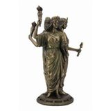 Wise Serisi – Hecate Büyü Tanrıçası Biblosu | Mitoloji & Tarih Temalı Dekoratif Obje, Poliresin 18x14x30 CM