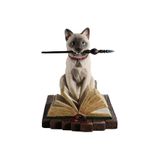 Wise Serisi – Karışık Sihirbaz Kedi Biblosu | Dekoratif Obje, Poliresin Hediyelik Biblo 16,8x10,3x13,3 CM