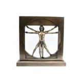 Wise Serisi – Mitoloji & Tarih Temalı Da Vinci Vitruvius Adamı Figürü | Dekoratif Obje, Poliresin Hediyelik Biblo 22x4x22 CM