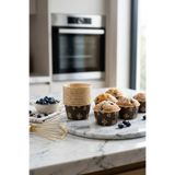 wise tree 12'li Kraft Kağıt Kahve Rengi Muffin Kalıbı Cupcake Kapsülü Kek Pişirme Kağıdı