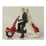 WISE Veronese Serisi-WISE GELİN DAMAT MOTORSIKLETE BİNİYOR-15*18*8,5 CM.
