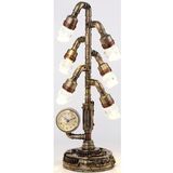 WISE Veronese Serisi-WISE STEAMPUNK ISIKLI SAAT-43*13,5*13,5 CM.
