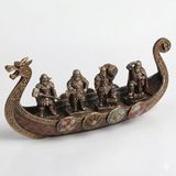 WISE Viking Savaş Gemisi 28,5 cm Dekoratif Obje – Poliresin Tarihi Gemi Modeli