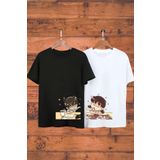 Wish BF 2 li Çift Arkadaş Kardeş Sevgililer Günü Hediye Özel Birbirini Tamamlayan Tasarım Tişört T shirt