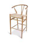 Wishbone Ahşap Bar Tabure