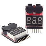 Wishiot RC 1-8s Lipo Pil Voltaj Test Cihazı Düşük Voltaj Sesli Alarm Voltaj Kontrolü Monitörü LED Göstergesi Lipo Life LiMn Li-ion Pil için (2)