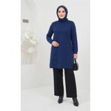 wishne Kadın Tesettür Tunik Uzun Kollu Rahat Kalıp Günlük Şık Basic Tunik