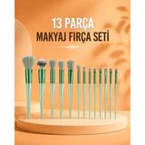 Wisipi 13 Parça Makyaj Fırça Seti Far Fırçası Allık Fırçası Yumuşak Uçlu - 6945-7839 - Çok Renkli