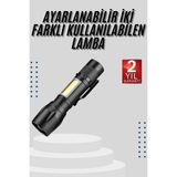 Wisipi El Feneri Uzun Menzilli USB Şarj Edilebilir Kamp Lambası - WS003Q-9VQAG1 - Çok Renkli