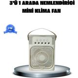 Wisipi Taşınabilir Mini Klima Fan 3’ü 1 Arada Soğutucu Nemlendirici ve Gece Lambası - WS003Q-9VFLD8 - Çok Renkli