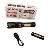 Wison WS-4848 Şarjlı El Feneri 1500 Lumen Zoomlu Mıknatıslı Profesyonel Fener - Siyah