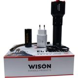 Wison WS-5575 Profesyonel El Feneri | 20W 2000 Lümen | 5000 Mah, Zoomlu, Dijital Göstergeli, Type-C Şarjlı - Siyah - 20 W