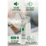 Witali Wollex Mesh Çocuklar ve Yetişkinler için Taşınabilir Nebulizatör PİLLİ ve USB den çalışır