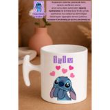 Witchy Co Stitch İsme Özel, Sevimli Kupa Bardak ve 1 adet Stitch Sticker (1 adet bardak)