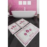 With Flower Banyo Halısı Djt 3lü Set