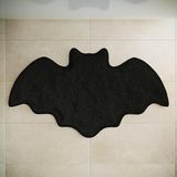 WITTIZA Cadılar Bayramı Yarasa Banyo Paspası - Halılar Yarasa Dekoru - Yarasalar Banyo Halısı Dekorasyon Siyah Gotik Hediye Goth Hediyeler Oda Süslemeleri Ürkütücü Cadı Cadı Ev Batman Sevimli Paspaslar Mutfak