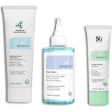 WIWIFY Arındırıcı & Yatıştırıcı Bakım Seti, Nemlendirici + Tonik + Güneş Koruyucu |Hyaluronic Acid