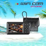 Wiwocam 30 Metre Çift Lens Endoskop Ekranlı Yılan Kamera 8 mm 1080P Çözünürlük Sert Kablo