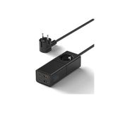 Wiwu Akım Korumalı Priz Wiwu WI-S004 Gan Tech Type-C ve USB Portlu Uzatma Kablolu Priz 100W 150CM Siyah