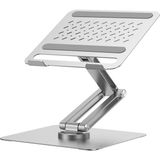 Wiwu Aluminyum Alaşım Laptop Standı Wiwu ZM-S801 Dönebilen Katlanabilir Ayarlanabilir Hava Kanallı Gümüş