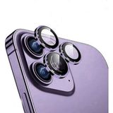 Wiwu Apple iPhone 14 Pro Max Lens Guard Metal Kamera Lens Koruyucu - iPhone 14 Pro Max - Derin Mor
