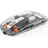 Wiwu Bluetooth Kablosuz Mouse Wiwu WM105 Crystal Rgb LED Işıklandırmalı Şeffaf Tasarım 2400 Dpi Gri