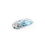 Wiwu Bluetooth Kablosuz Mouse Wiwu WM105 Crystal Rgb LED Işıklandırmalı Şeffaf Tasarım 2400 Dpi Mavi