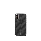 Wiwu DCC-205 iPhone 16 Aramid Fiber Tasarım Kevlar Magsafe Uyumlu Şarj Özellikli Siyah Telefon Kılıfı