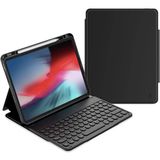 Wiwu iPad Air 10.9 2020 4.nesil Uyumlu Klavyeli Kılıf Wiwu Protective Gizli Kalem Bölmeli Siyah