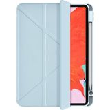 Wiwu iPad Pro 11 2024 Wiwu 360° Dönebilen Yan ve Dik Standlı Magnetik Koruyucu Tablet Kılıfı Açık Mavi