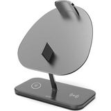 Wiwu M15 Kulaklık-Watch-Telefon Mıknatıslı Kablosuz Şarj Standı 15+15W Max - Gri